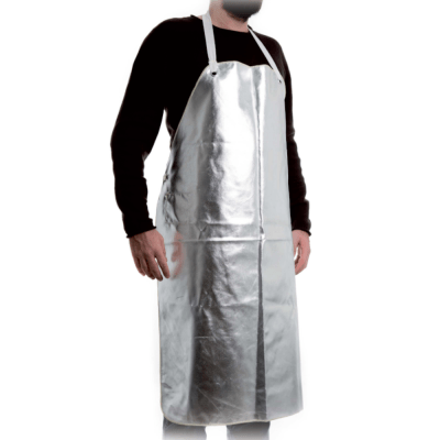 Anti-heat apron for foundries and refineries