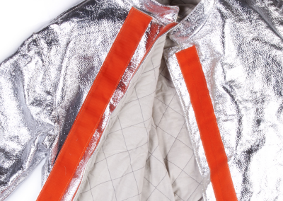 Aluminized quilted jacket