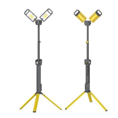 Telescopic tripods for work area and work site lighting