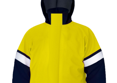 High visibility EUROMAST jacket detail