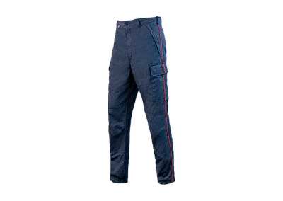 F1 intervention pants in flame-retardant fabrics (50% aramid, 49% viscose FR, 1% antistatic fiber) for firefighters