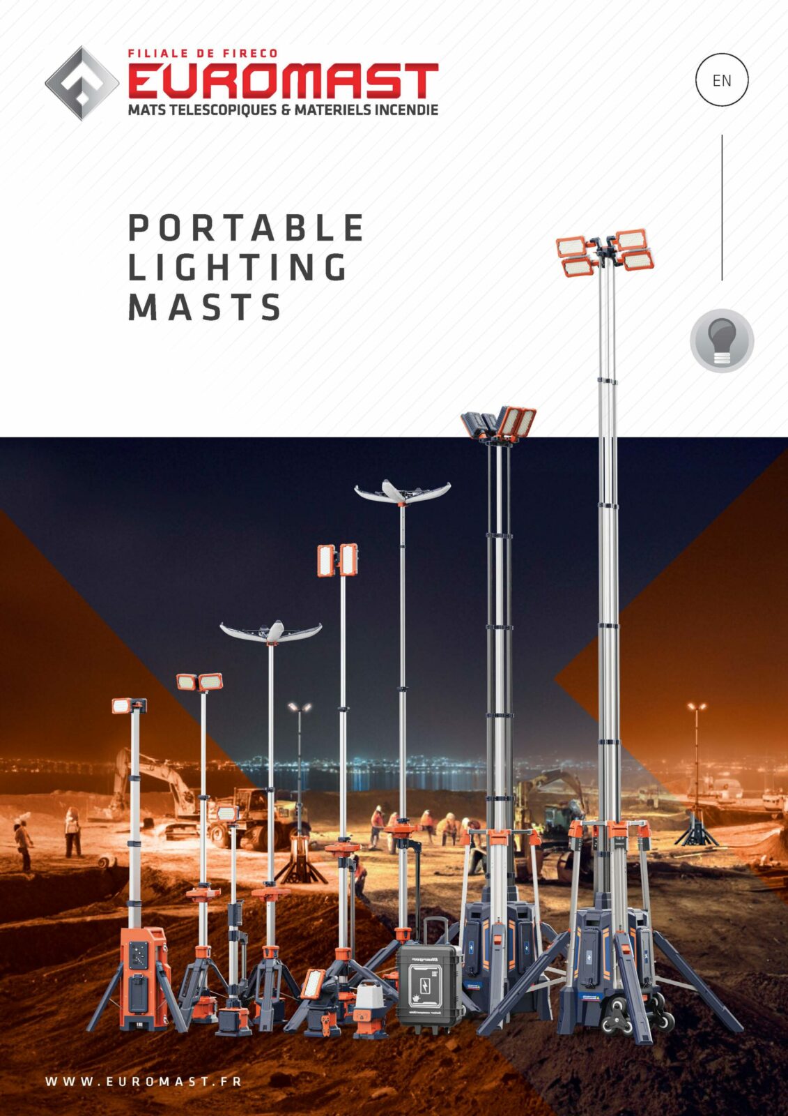Portable lighting mast