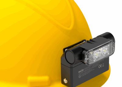 Lampe frontale ATEX sur casque