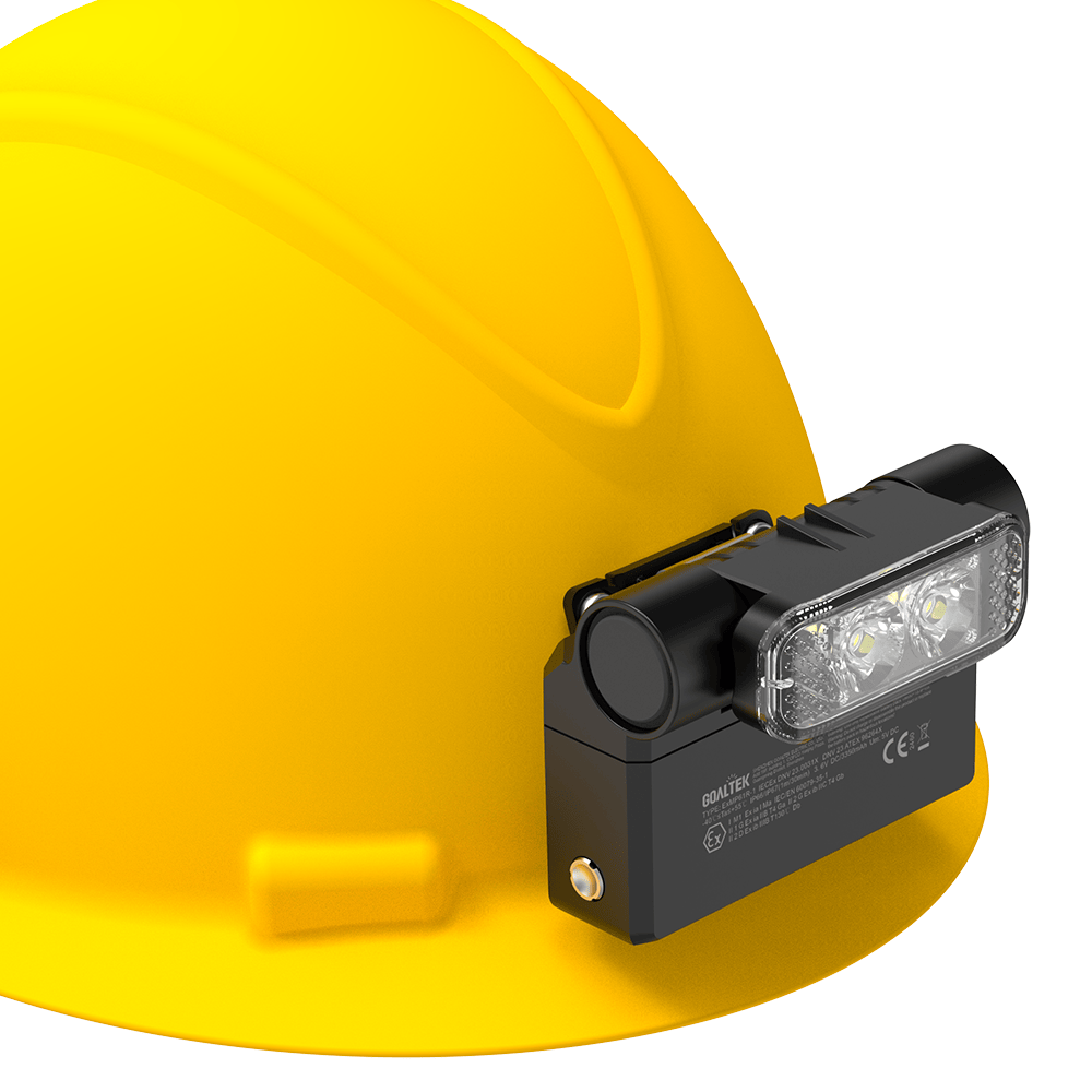 Lampe frontale ATEX sur casque
