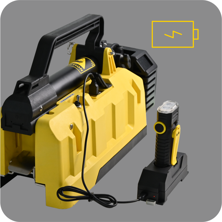 Eclairage mobile sur batterie 5500 Lum H.80CM – Image 4