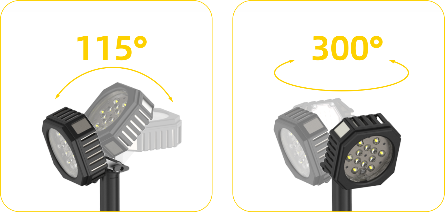 Eclairage mobile sur batterie 5500 Lum H.215CM – Image 5